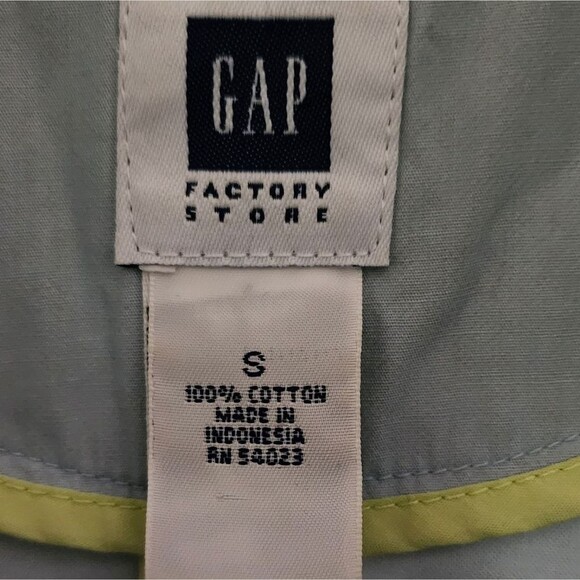 Gap Factory Store Blue Grunge Lightweight Cotton Trench Coat Women’s Small - Picture 6 of 6